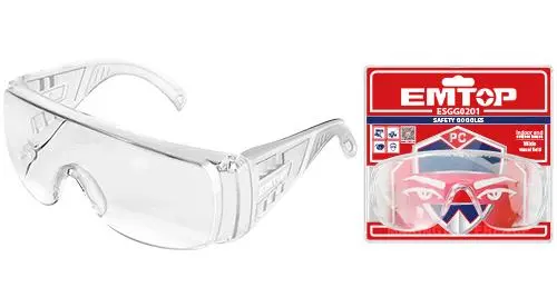 [toolsmart3528] SAFETY GOGGLES WHITE EMTOP (ESGG0201)