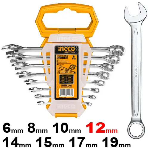 [ToolsMart1679] SPANNER SET 6-19MM INGCO (HKSPA1088)