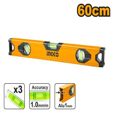 [ToolsMart1666] SPIRIT LEVEL 60CM INGCO (HSL18060)