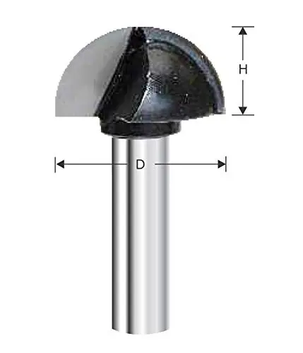 [toolsmart1138] T.C.T ROUND NOSE ROUTER BITS CODE NO-196