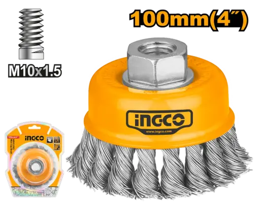 [ToolsMart672] WIRE CUP BRUSH 100MM 4" INGCO (WB21002)