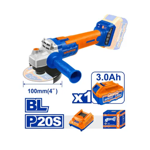 [ToolsMart404] CORDLESS ANGLE GRINDER 4" 20V WADFOW (WLAPM11)