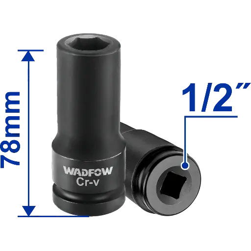 [ToolsMart833] WADFOW 1/2" DEEP IMPACT SOCKET 24MM WADFOW (WMS3224