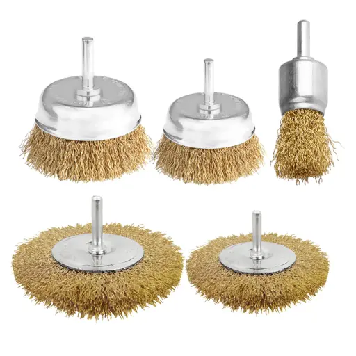 [TMI4448] 5 PCS WIRE CUP BRUSH SET WADFOW (WCE6401)