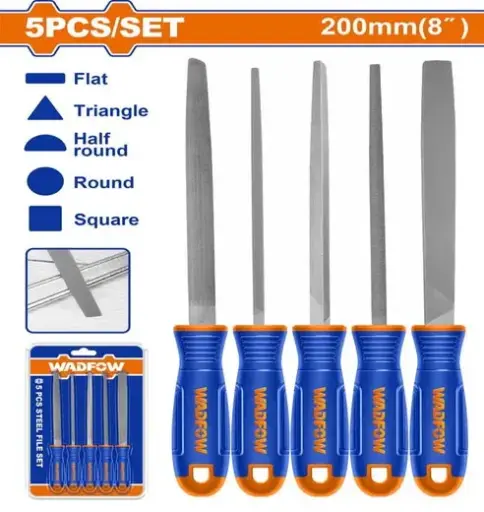 [ToolsMart4470] 5 PCS STEEL FILE SET WADFOW (WSF2405)