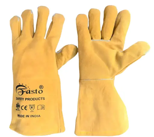 [ToolsMart4571] FASTO LEATHER HAND GLOVES