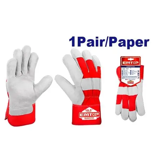 [ToolsMart3672] LEATHER GLOVES EMTOP (ELGV0101)